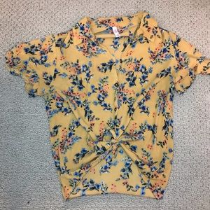 Yellow floral top
